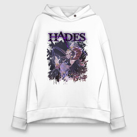 Женское худи Oversize хлопок с принтом Hades Nyx (Z) в Белгороде, френч-терри — 70% хлопок, 30% полиэстер. Мягкий теплый начес внутри —100% хлопок | боковые карманы, эластичные манжеты и нижняя кромка, капюшон на магнитной кнопке | aid | hades | nyx | roguelike | thanatos | zagreus | аид | гадес | загрей | никс | рогалик | танатос