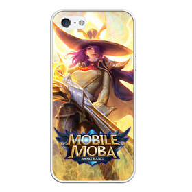 Чехол для iPhone 5/5S матовый с принтом Mobile legends в Белгороде, Силикон | Область печати: задняя сторона чехла, без боковых панелей | 5v5 | bang bang | dota | game | heroes | kill | legends | moba | mobile | mobile legends | mobile moba | pvp | герои | дота | игра | легенда | моба | мобла