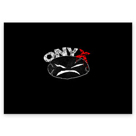 Поздравительная открытка с принтом Onyx в Белгороде, 100% бумага | плотность бумаги 280 г/м2, матовая, на обратной стороне линовка и место для марки
 | Тематика изображения на принте: fredro starr | onyx | rap | sonny seeza | sticky fingaz | оникс | рэп