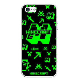 Чехол для iPhone 5/5S матовый с принтом Minecraft в Белгороде, Силикон | Область печати: задняя сторона чехла, без боковых панелей | minecraft | алекс | белый | блоки | ведьма | взрывчатка | визера | волк | гаст | добывать | дракон | зеленый куб | зомби | игра | крафт | крипер | кубики | лошадка | майн | майнкрафт | манкрафт | овечка | оцелот