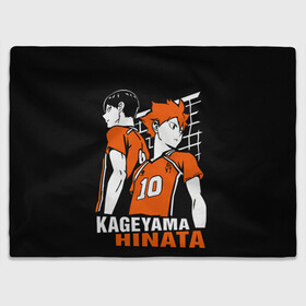 Плед 3D с принтом Haikyuu Hinata Kageyama в Белгороде, 100% полиэстер | закругленные углы, все края обработаны. Ткань не мнется и не растягивается | anime | haiku | haikuu | haikyu | haikyuu | hinata | kageyama | karasuno | shoe | аниме | атака титанов | ван пис | волейбол | кагеяма | карасуно | наруто | некома | хайку | хината | чиби | шариторидзава | шое