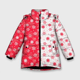 Зимняя куртка для девочек 3D с принтом Новогоднее Настроение в Белгороде, ткань верха — 100% полиэстер; подклад — 100% полиэстер, утеплитель — 100% полиэстер. | длина ниже бедра, удлиненная спинка, воротник стойка и отстегивающийся капюшон. Есть боковые карманы с листочкой на кнопках, утяжки по низу изделия и внутренний карман на молнии. 

Предусмотрены светоотражающий принт на спинке, радужный светоотражающий элемент на пуллере молнии и на резинке для утяжки. | merry christmas | дед мороз | ёлка | зима | мороз | новый год | подарок | праздник | рождество | с новым годом | санта клаус | снег | снеговик | снегурочка | снежинки | снежные узоры | узоры