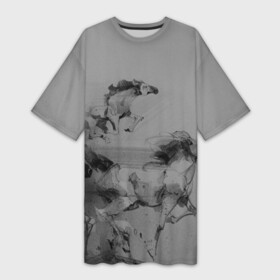 Платье-футболка 3D с принтом кони в Белгороде,  |  | horse | horseshoe | акварель | головалошади | грива | жеребец | животные | конь | лошадь | лошадьскрыльями | подкова | природа | рисуноккрасками