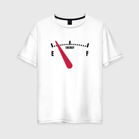 Женская футболка хлопок Oversize с принтом Energy Парные в Белгороде, 100% хлопок | свободный крой, круглый ворот, спущенный рукав, длина до линии бедер
 | family | family look | детские | для всей семьи | семейные | семья | фэмили лук