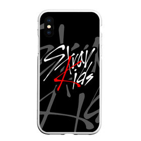 Чехол для iPhone XS Max матовый с принтом STRAY KIDS в Белгороде, Силикон | Область печати: задняя сторона чехла, без боковых панелей | Тематика изображения на принте: bang chan | changbin | felix | han | hyunjin | i.n. | k pop | lee know | seungmin | skz | stray kids | идолы | к поп