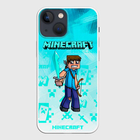 Чехол для iPhone 13 mini с принтом Minecraft в Белгороде,  |  | minecraft | алекс | белый | блоки | ведьма | взрывчатка | визера | волк | гаст | добывать | дракон | зеленый куб | зомби | игра | крафт | крипер | кубики | лошадка | майн | майнкрафт | манкрафт | овечка | оцелот