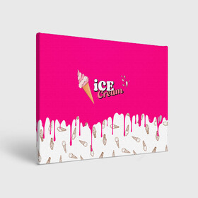 Холст прямоугольный с принтом Ice Cream BlackPink в Белгороде, 100% ПВХ |  | blackpink | blink | bts | exo | icecream | jennie | jisoo | korea | kpop | lisa | love | rose | блекпинк | девушки | корея | кпоп | музыка