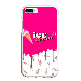 Чехол для iPhone 7Plus/8 Plus матовый с принтом Ice Cream BlackPink в Белгороде, Силикон | Область печати: задняя сторона чехла, без боковых панелей | blackpink | blink | bts | exo | icecream | jennie | jisoo | korea | kpop | lisa | love | rose | блекпинк | девушки | корея | кпоп | музыка