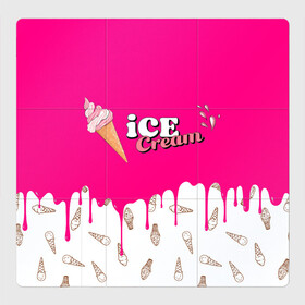 Магнитный плакат 3Х3 с принтом Ice Cream BlackPink в Белгороде, Полимерный материал с магнитным слоем | 9 деталей размером 9*9 см | blackpink | blink | bts | exo | icecream | jennie | jisoo | korea | kpop | lisa | love | rose | блекпинк | девушки | корея | кпоп | музыка