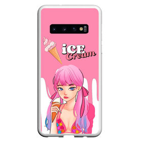 Чехол для Samsung Galaxy S10 с принтом BLACKPINK Ice Cream в Белгороде, Силикон | Область печати: задняя сторона чехла, без боковых панелей | blackpink | blink | bts | exo | icecream | jennie | jisoo | korea | kpop | lisa | love | rose | блекпинк | девушки | корея | кпоп | музыка