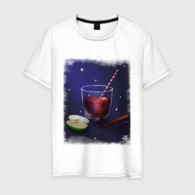 Мужская футболка хлопок с принтом Holiday Cocktail в Белгороде, 100% хлопок | прямой крой, круглый вырез горловины, длина до линии бедер, слегка спущенное плечо. | коктейль | напиток | праздничный