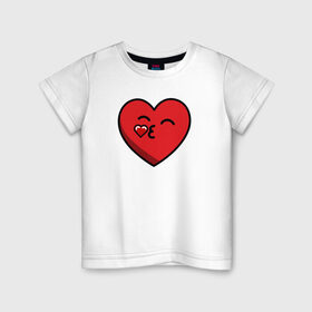 Детская футболка хлопок с принтом Сердце Мама в Белгороде, 100% хлопок | круглый вырез горловины, полуприлегающий силуэт, длина до линии бедер | family | family look | детские | для всей семьи | семейные | семья | фэмили лук
