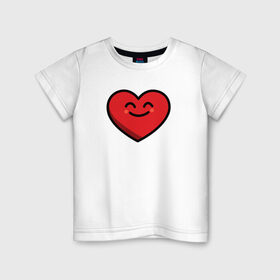 Детская футболка хлопок с принтом Сердце Дочка в Белгороде, 100% хлопок | круглый вырез горловины, полуприлегающий силуэт, длина до линии бедер | family | family look | детские | для всей семьи | семейные | семья | фэмили лук