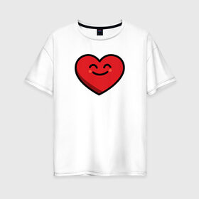 Женская футболка хлопок Oversize с принтом Сердце Дочка в Белгороде, 100% хлопок | свободный крой, круглый ворот, спущенный рукав, длина до линии бедер
 | family | family look | детские | для всей семьи | семейные | семья | фэмили лук