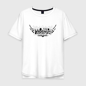 Мужская футболка хлопок Oversize с принтом Mobile Legends Black Logo (Z) в Белгороде, 100% хлопок | свободный крой, круглый ворот, “спинка” длиннее передней части | Тематика изображения на принте: 515 unite | bang bang | battle arena | moba | mobile legends | mobile legends bang bang | online battle arena