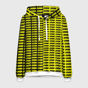 Мужская толстовка 3D с принтом DAMN в Белгороде, 100% полиэстер | двухслойный капюшон со шнурком для регулировки, мягкие манжеты на рукавах и по низу толстовки, спереди карман-кенгуру с мягким внутренним слоем. | black | damn | damn jacket | damn lettering | damn mug | damn print | damn t shirt | for cool | yellow | yellow and black | для крутых | желтый | желтый и черный | кофта damn | кружка damn | надпись damn | принт damn | футболка damn | черный