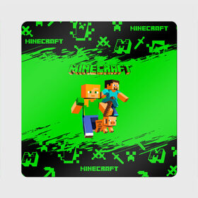 Магнит виниловый Квадрат с принтом Minecraft в Белгороде, полимерный материал с магнитным слоем | размер 9*9 см, закругленные углы | Тематика изображения на принте: minecraft | алекс | белый | блоки | взрывчатка | визера | гаст | добывать | дракон | зеленая | зеленый куб | зомби | игра | кирка | крафт | крипер | кубики | лошадка | майн | майнкрафт | манкрафт | меч | оцелот