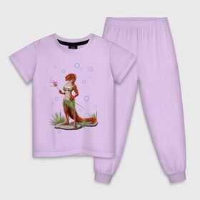 Детская пижама хлопок с принтом Саламандра с пузыриками в Белгороде, 100% хлопок |  брюки и футболка прямого кроя, без карманов, на брюках мягкая резинка на поясе и по низу штанин
 | cute | жук | милота | персонаж | пузыри | саламандра | хвост
