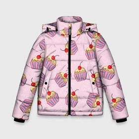 Зимняя куртка для мальчиков 3D с принтом Капкейки на розовом в Белгороде, ткань верха — 100% полиэстер; подклад — 100% полиэстер, утеплитель — 100% полиэстер | длина ниже бедра, удлиненная спинка, воротник стойка и отстегивающийся капюшон. Есть боковые карманы с листочкой на кнопках, утяжки по низу изделия и внутренний карман на молнии. 

Предусмотрены светоотражающий принт на спинке, радужный светоотражающий элемент на пуллере молнии и на резинке для утяжки | вишенка | еда | капкейки | пирожное | розовый | сладкое | сладости