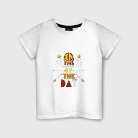 Детская футболка хлопок с принтом In The Middle Of The Day в Белгороде, 100% хлопок | круглый вырез горловины, полуприлегающий силуэт, длина до линии бедер | вишня | коктейль | леттеринг | солнце | стрела | стрелка | стрелки | стрелы
