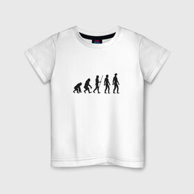 Детская футболка хлопок с принтом Эволюция Коронавирус - Черный в Белгороде, 100% хлопок | круглый вырез горловины, полуприлегающий силуэт, длина до линии бедер | белый | вирус | изоляция | ковид | коронавирус | маска | эволюция