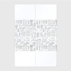 Магнитный плакат 2Х3 с принтом Нарисованный город в Белгороде, Полимерный материал с магнитным слоем | 6 деталей размером 9*9 см | белый | город | городской | дудлинг | нарисованный | серый | узор