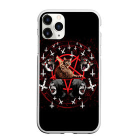 Чехол для iPhone 11 Pro Max матовый с принтом Satanic Cat в Белгороде, Силикон |  | satan | киска | кот | кот мем | кошечка | кошка | кошки и коты | лиса | лисы | мем | мемы | с кошкой | сатана