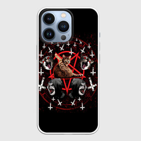 Чехол для iPhone 13 Pro с принтом Satanic Cat в Белгороде,  |  | satan | киска | кот | кот мем | кошечка | кошка | кошки и коты | лиса | лисы | мем | мемы | с кошкой | сатана