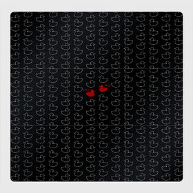 Магнитный плакат 3Х3 с принтом уточки в Белгороде, Полимерный материал с магнитным слоем | 9 деталей размером 9*9 см | black | doodle | white | белое | забавно | минимализм | птицы | текст | утки | черное