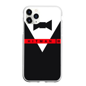 Чехол для iPhone 11 Pro Max матовый с принтом Hitman III в Белгороде, Силикон |  | hitman | hitman 3 | hitman iii | бабочка | костюм | красный | надпись | хитман | хитман 3