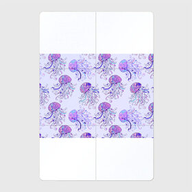 Магнитный плакат 2Х3 с принтом Узор Медуза в Белгороде, Полимерный материал с магнитным слоем | 6 деталей размером 9*9 см | Тематика изображения на принте: завитушки | медуза | море | морской | паттерн | розовый | узор | фиолетовый