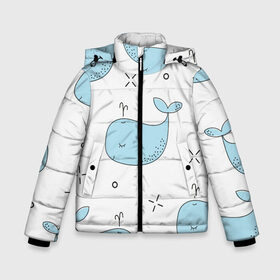 Зимняя куртка для мальчиков 3D с принтом Маленькие киты в Белгороде, ткань верха — 100% полиэстер; подклад — 100% полиэстер, утеплитель — 100% полиэстер | длина ниже бедра, удлиненная спинка, воротник стойка и отстегивающийся капюшон. Есть боковые карманы с листочкой на кнопках, утяжки по низу изделия и внутренний карман на молнии. 

Предусмотрены светоотражающий принт на спинке, радужный светоотражающий элемент на пуллере молнии и на резинке для утяжки | детский | кит | маленький | море | морской | прикольный | рисунок | рыбы | скетч
