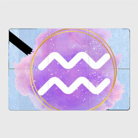Магнитный плакат 3Х2 с принтом Водолей - Космос в Белгороде, Полимерный материал с магнитным слоем | 6 деталей размером 9*9 см | водолей | восточный | знак | знак зодиака | зодиак | космос | небо | подарок | фиолетовый