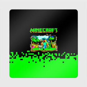 Магнит виниловый Квадрат с принтом Minecraft в Белгороде, полимерный материал с магнитным слоем | размер 9*9 см, закругленные углы | minecraft | алекс | белый | блоки | ведьма | взрывчатка | визера | волк | гаст | добывать | дракон | зеленый куб | зомби | игра | крафт | крипер | кубики | лошадка | майн | майнкрафт | манкрафт | овечка | оцелот