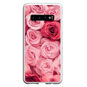 Чехол для Samsung Galaxy S10 с принтом Розовые Розы в Белгороде, Силикон | Область печати: задняя сторона чехла, без боковых панелей | Тематика изображения на принте: pink | rose | день святого валентина | красивый | любовь | прекрасный | роза | цветок | цветы