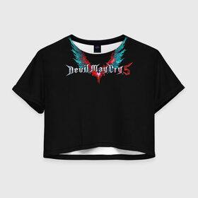 Женская футболка Crop-top 3D с принтом Devil May Cry в Белгороде, 100% полиэстер | круглая горловина, длина футболки до линии талии, рукава с отворотами | 3d. | demon | devil | devil may cry 5 | games | демон | дьявол | игры