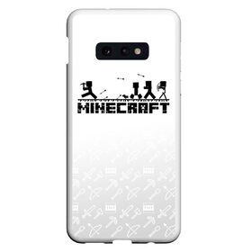 Чехол для Samsung S10E с принтом Minecraft в Белгороде, Силикон | Область печати: задняя сторона чехла, без боковых панелей | minecraft | алекс | белый | блоки | ведьма | взрывчатка | визера | волк | гаст | добывать | дракон | зеленый куб | зомби | игра | крафт | крипер | кубики | лошадка | майн | майнкрафт | манкрафт | овечка | оцелот