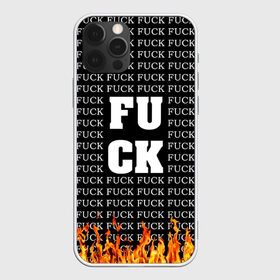 Чехол для iPhone 12 Pro Max с принтом F*CK F*CK F*CK в Белгороде, Силикон |  | black and white | censorship | fire | lettering | obscene words | uncensored | надписи | неценузурный | огонь | темный | черный и белый