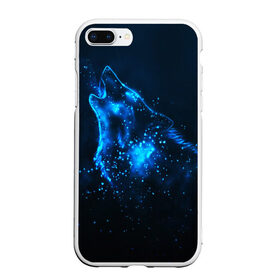 Чехол для iPhone 7Plus/8 Plus матовый с принтом Космический Волк в Белгороде, Силикон | Область печати: задняя сторона чехла, без боковых панелей | wolf | волк | волки | волчица | животные | одинокий волк