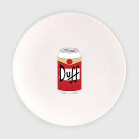 Тарелка с принтом Duff Beer в Белгороде, фарфор | диаметр - 210 мм
диаметр для нанесения принта - 120 мм | Тематика изображения на принте: beer | duff | simpsons | гомер | симпсоны