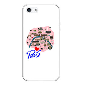 Чехол для iPhone 5/5S матовый с принтом Париж в Белгороде, Силикон | Область печати: задняя сторона чехла, без боковых панелей | paris | достопримечательности | карта | париж | путешествия | франция | эйфелева башня | я люблю париж