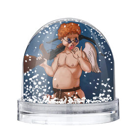 Снежный шар с принтом Купидон в Белгороде, Пластик | Изображение внутри шара печатается на глянцевой фотобумаге с двух сторон | купидон | любовь
