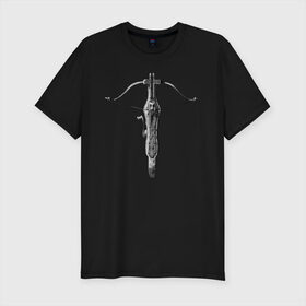 Мужская футболка хлопок Slim с принтом Hunters crossbow #2 в Белгороде, 92% хлопок, 8% лайкра | приталенный силуэт, круглый вырез ворота, длина до линии бедра, короткий рукав | crossbow | fantasy | hunter | medival | weapon | арбалет | оружие | охотник | средневековье | фэнтэзи