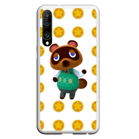 Чехол для Honor P30 с принтом Animal crossing - Nook в Белгороде, Силикон | Область печати: задняя сторона чехла, без боковых панелей | Тематика изображения на принте: animal crossing | nook | детский | желтый | игра | компьютерный | кроссинг | монеты | нок | нук | персонаж | подарок | том нук | узор | энимал кросинг