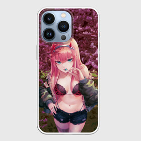 Чехол для iPhone 13 Pro с принтом Zero Two Сад сакуры в Белгороде,  |  | darling | darling in the franxx | zero two | вайфу | зеро ту | код 002 | любимый во франксе | франкс