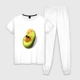 Женская пижама хлопок с принтом Авокадо в Белгороде, 100% хлопок | брюки и футболка прямого кроя, без карманов, на брюках мягкая резинка на поясе и по низу штанин | авокадо | веган | еда блогеров | мемы | минимализм | прикольные картинки | прикольные надписи | растение | смешное авокадо | фрукт