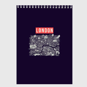 Скетчбук с принтом LONDON в Белгороде, 100% бумага
 | 48 листов, плотность листов — 100 г/м2, плотность картонной обложки — 250 г/м2. Листы скреплены сверху удобной пружинной спиралью | london | англия | биг бен | великобритания | достопримечательности | карта | литературная карта | лондон | путешествия | твист | чарли чаплин | шерлок холмс | я люблю лондон