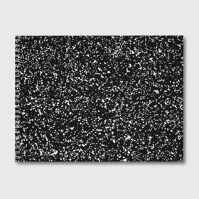 Альбом для рисования с принтом Черно- белое в Белгороде, 100% бумага
 | матовая бумага, плотность 200 мг. | Тематика изображения на принте: капли | краска | кружочки | минимализм | точки