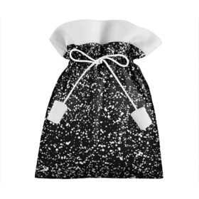 Подарочный 3D мешок с принтом Черно- белое в Белгороде, 100% полиэстер | Размер: 29*39 см | Тематика изображения на принте: капли | краска | кружочки | минимализм | точки
