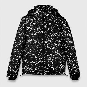 Мужская зимняя куртка 3D с принтом Черно- белое в Белгороде, верх — 100% полиэстер; подкладка — 100% полиэстер; утеплитель — 100% полиэстер | длина ниже бедра, свободный силуэт Оверсайз. Есть воротник-стойка, отстегивающийся капюшон и ветрозащитная планка. 

Боковые карманы с листочкой на кнопках и внутренний карман на молнии. | капли | краска | кружочки | минимализм | точки